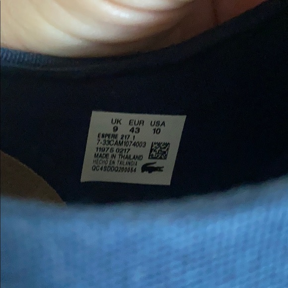 Men’s blue Lacoste sneakers Size 10 - Picture 5 of 5